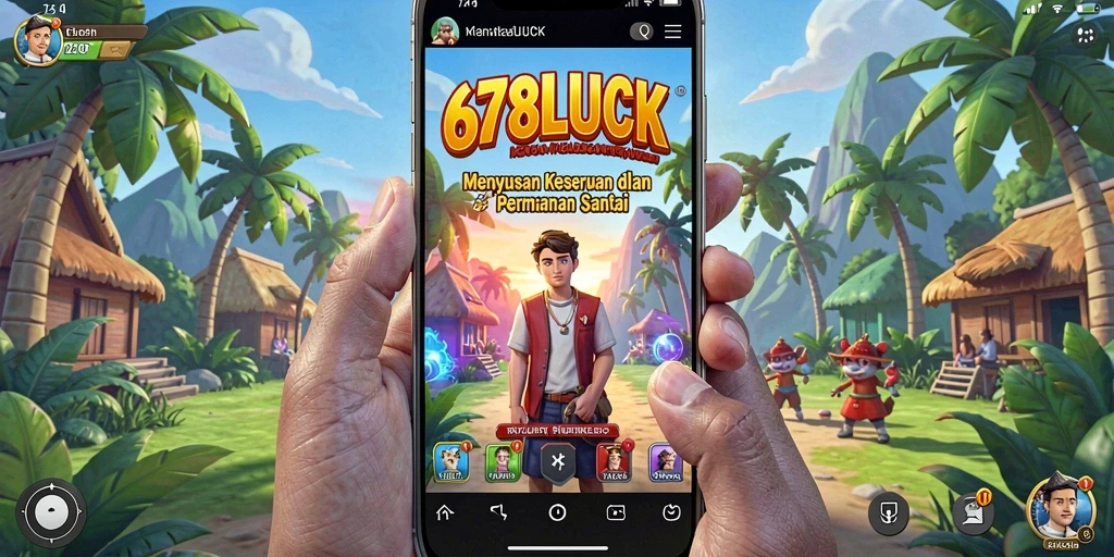 Tampilan gameplay 678LUCK yang menyenangkan dan santai.