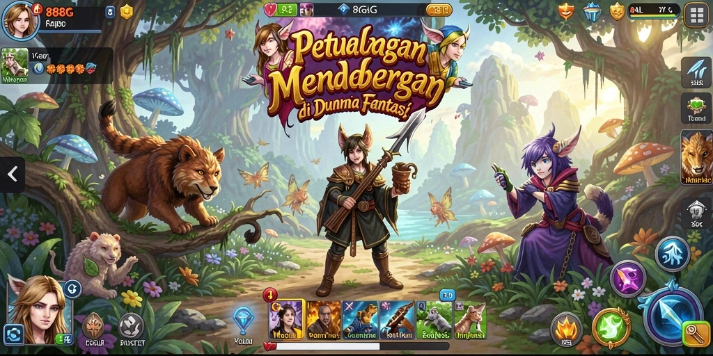Screenshot gameplay 8G8G menampilkan aksi petualangan yang menarik.