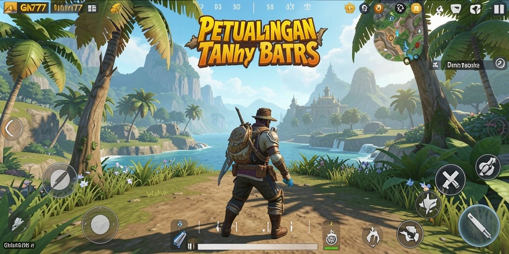 Screenshot gameplay GN777 menampilkan eksplorasi dunia yang menakjubkan.