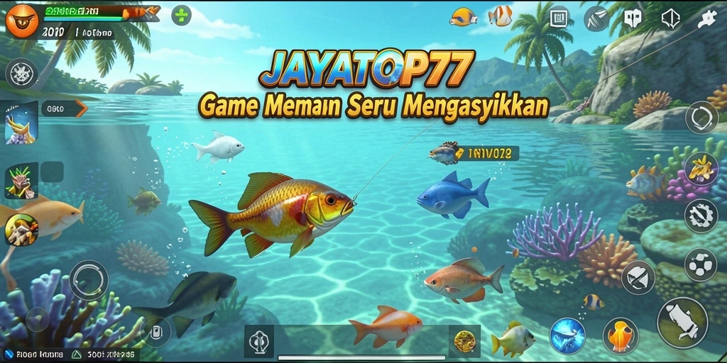 Screenshot menampilkan gameplay yang seru dalam JAYATOP77 dengan aksi memancing yang mendebarkan.