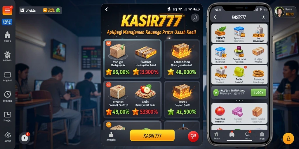 Tampilan antarmuka aplikasi KASIR777 yang intuitif dan mudah digunakan.