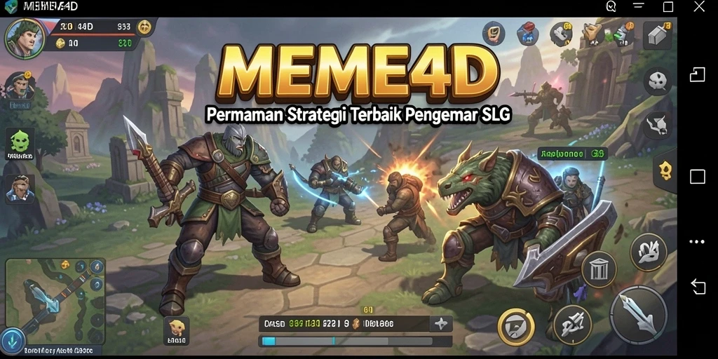 Tampilan gameplay seru di dunia MEME4D dengan strategi mendalam.