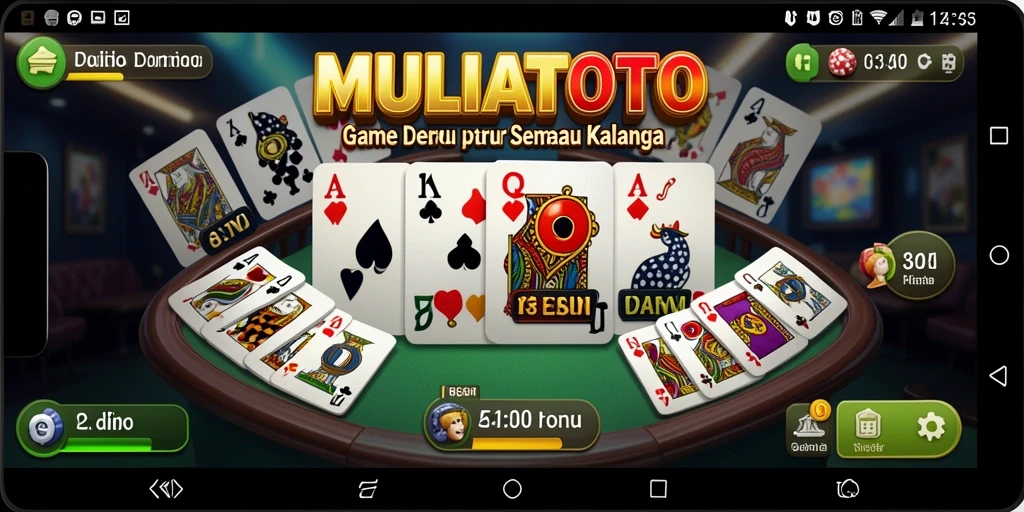 Tampilan gameplay seru dari game domino MULIATOTO.