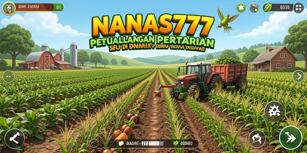 Tampilan menawan dari gameplay NANAS777 dengan aktivitas bertani.