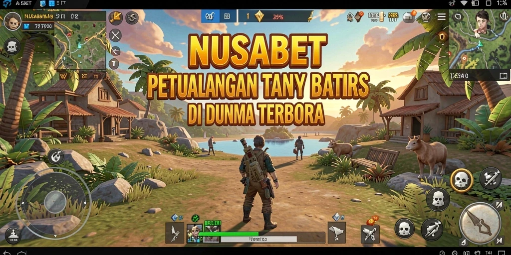 Screenshot NUSABET yang menampilkan dunia terbuka yang luas.