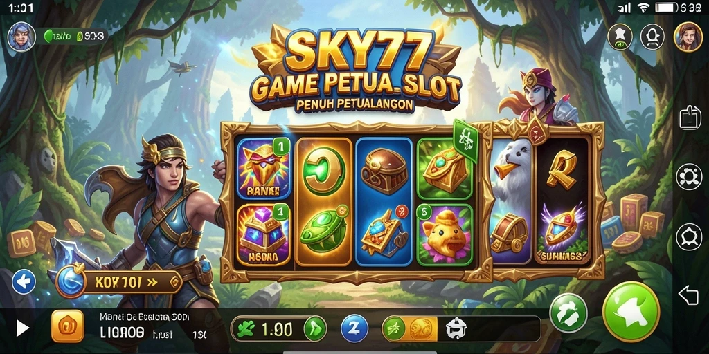 Screenshot dari gameplay Slot yang mendebarkan dalam SKY77.