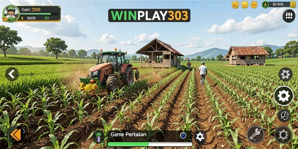 Tampilan screenshot WINPLAY303 dengan aksi bertani yang seru.