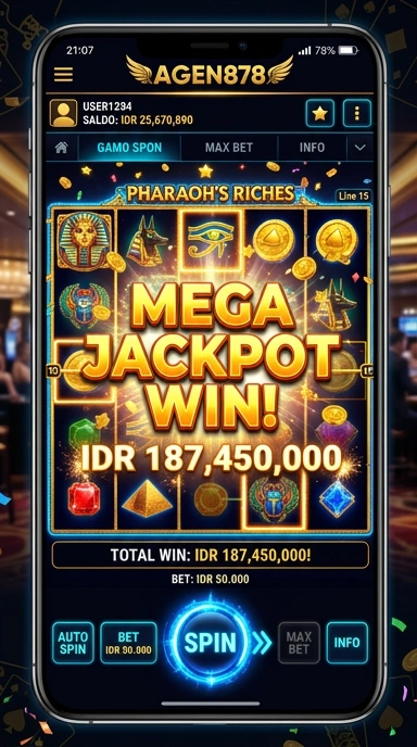Tampilan utama aplikasi agen878 yang menarik.